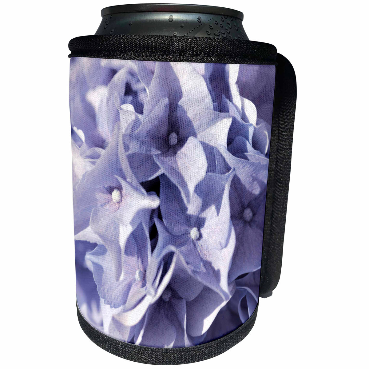 3dRose Uta Naumann Photography Flowers - Blue Floral Hydrangea Pattern - Can Cooler Bottle Wrap (cc_255574)
