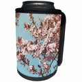 3dRose Uta Naumann Photography Flowers - Pink Cherry Blossoms Sakura with Blue Sky - Can Cooler Bottle Wrap (cc_255599)