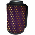 3dRose Uta Naumann Watercolor Pattern - Gold Glitter Polkadots on Purple Background Pattern - Can Cooler Bottle Wrap (cc_255635)