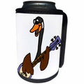 3dRose All Smiles Art Birds - Funny Goose playing the Banjo - Can Cooler Bottle Wrap (cc_255765)