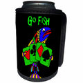 3dRose All Smiles Art Funny - Funny Cute Colorful Fish Playing Go Fish Card game - Can Cooler Bottle Wrap (cc_255796)
