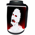 3dRose Mark Grace ZOMBIE SURVIVORS Zombies - ZOMBIES white zombie 1 on white - Can Cooler Bottle Wrap (cc_25580)