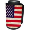 3dRose Sven Herkenrath Flags - USA American Flag Stars and Stripes Old Look Trendy Work - Can Cooler Bottle Wrap (cc_255816)