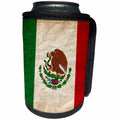 3dRose Sven Herkenrath Flags - Mexican Flag Golden Eagle Old Look Trendy Work - Can Cooler Bottle Wrap (cc_255818)