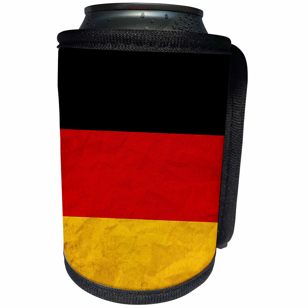 3dRose Sven Herkenrath Flags - German Flag Old Look Trendy Work Berlin Hamburg Munich - Can Cooler Bottle Wrap (cc_255822)