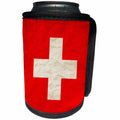 3dRose Sven Herkenrath Flags - Swiss Flag Old Look Trendy Work - Can Cooler Bottle Wrap (cc_255829)