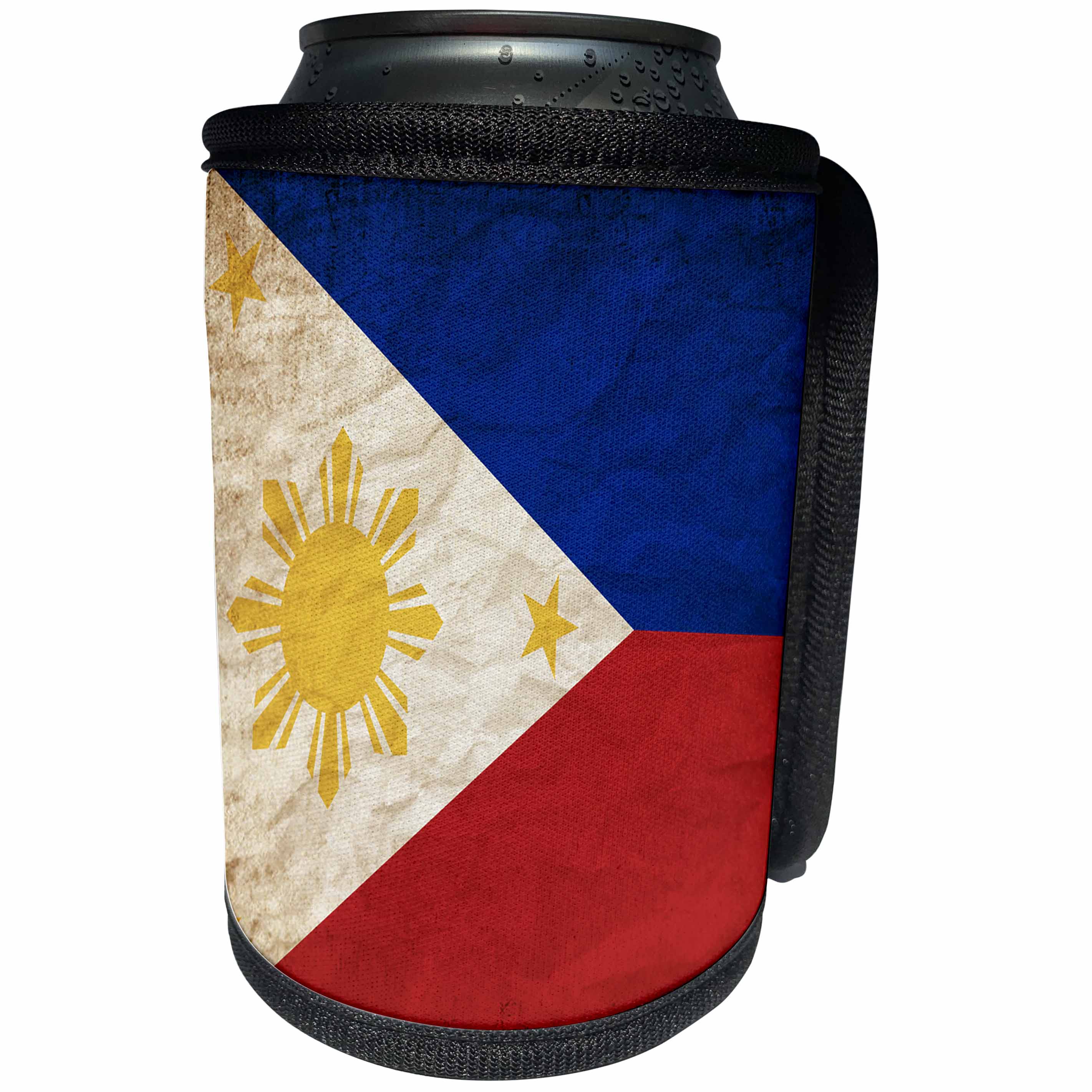 3dRose Sven Herkenrath Flags - Philippines Old Look Trendy Work - Can Cooler Bottle Wrap (cc_255832)
