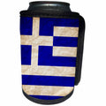 3dRose Sven Herkenrath Flags - Greek Flag Old Look Trendy Work - Can Cooler Bottle Wrap (cc_255835)