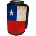 3dRose Sven Herkenrath Flags - Flag of Chile Old Look Trendy Work - Can Cooler Bottle Wrap (cc_255838)