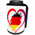 3dRose Sven Herkenrath Flags - German Flag inside a Heart on White Background Trendy Work - Can Cooler Bottle Wrap (cc_255850)