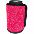 3dRose Sven Herkenrath Abstract - Pink with Gold and White Glittery Looking Pattern - Can Cooler Bottle Wrap (cc_255871)