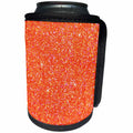 3dRose Sven Herkenrath Abstract - Orange with Gold and White Glittery Looking Pattern - Can Cooler Bottle Wrap (cc_255872)