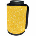 3dRose Sven Herkenrath Abstract - Yellow with Gold and White Glittery Looking Pattern - Can Cooler Bottle Wrap (cc_255875)