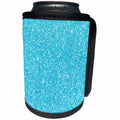 3dRose Sven Herkenrath Abstract - Light Blue with White Glittery Looking Pattern - Can Cooler Bottle Wrap (cc_255877)