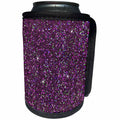 3dRose Sven Herkenrath Abstract - Dark Violet with Green, Purple and White Glittery Looking Pattern - Can Cooler Bottle Wrap (cc_255881)