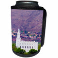 3dRose Jos Fauxtographee- Temple St. George Utah - The St. George Temple in Utah or House of the Lord for LDS people - Can Cooler Bottle Wrap (cc_255909)