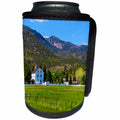 3dRose Jos Fauxtographee- Historical Pine Valley Chapel - A Sunday in Pine Valley at the Old Historical LDS Chapel for all - Can Cooler Bottle Wrap (cc_255949)