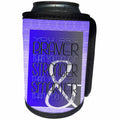 3dRose Beverly Turner Graduation Design - You are Braver Believe Stronger Seem Smarter Think, Purple - Can Cooler Bottle Wrap (cc_255998)
