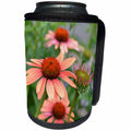 3dRose Patricia Sanders Flowers - Peach Colored Echinacea Flowers - Can Cooler Bottle Wrap (cc_25601)