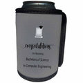 3dRose Beverly Turner Graduation Design - Bachelors of Science in Computer Engineering, Congratulations, Gray - Can Cooler Bottle Wrap (cc_256041)