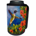 3dRose Melissa A. Torres Art Florals - Image of a painting of a Hummingbird and Trumpet Vine - Can Cooler Bottle Wrap (cc_256076)