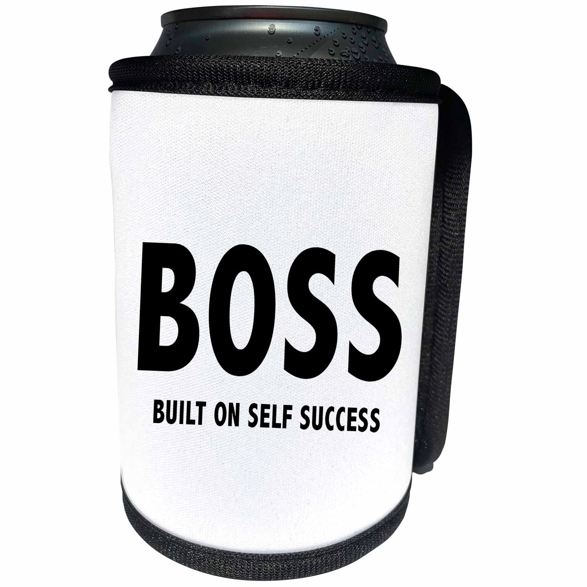 3dRose Tory Anne Collections Quotes - BOSS BUILT ON SELF SUCCESS - Can Cooler Bottle Wrap (cc_256100)