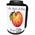 3dRose TNMGraphics Food and Drink - An Apple A Day - Can Cooler Bottle Wrap (cc_256118)