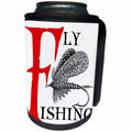 3dRose TNMGraphics Fishing - Fly Fishing Lure - Can Cooler Bottle Wrap (cc_256123)