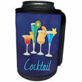 3dRose TNMGraphics Food and Drink - Four Colorful Cocktails - Can Cooler Bottle Wrap (cc_256124)