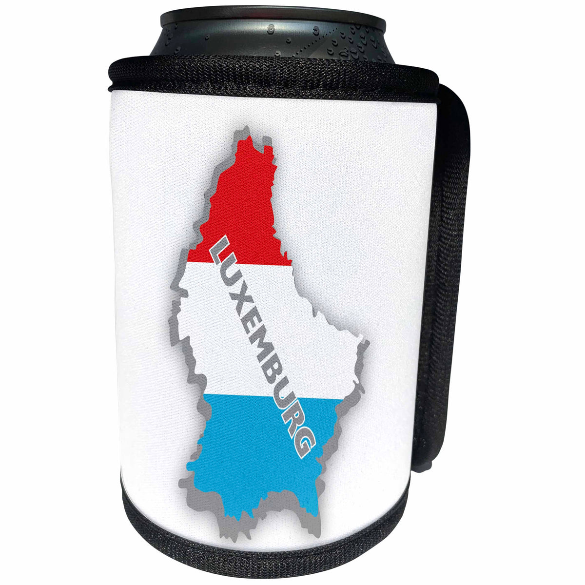 3dRose TNMGraphics Luxemburg - Map and Flag of Luxemburg - Can Cooler Bottle Wrap (cc_256126)