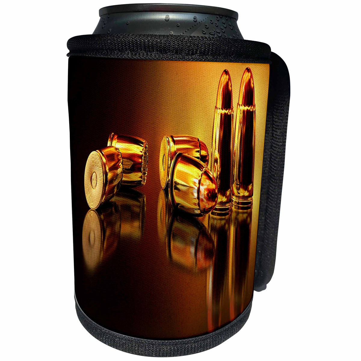 3dRose Misc. - Image of Closeup Of Gun Casings - Can Cooler Bottle Wrap (cc_256135)