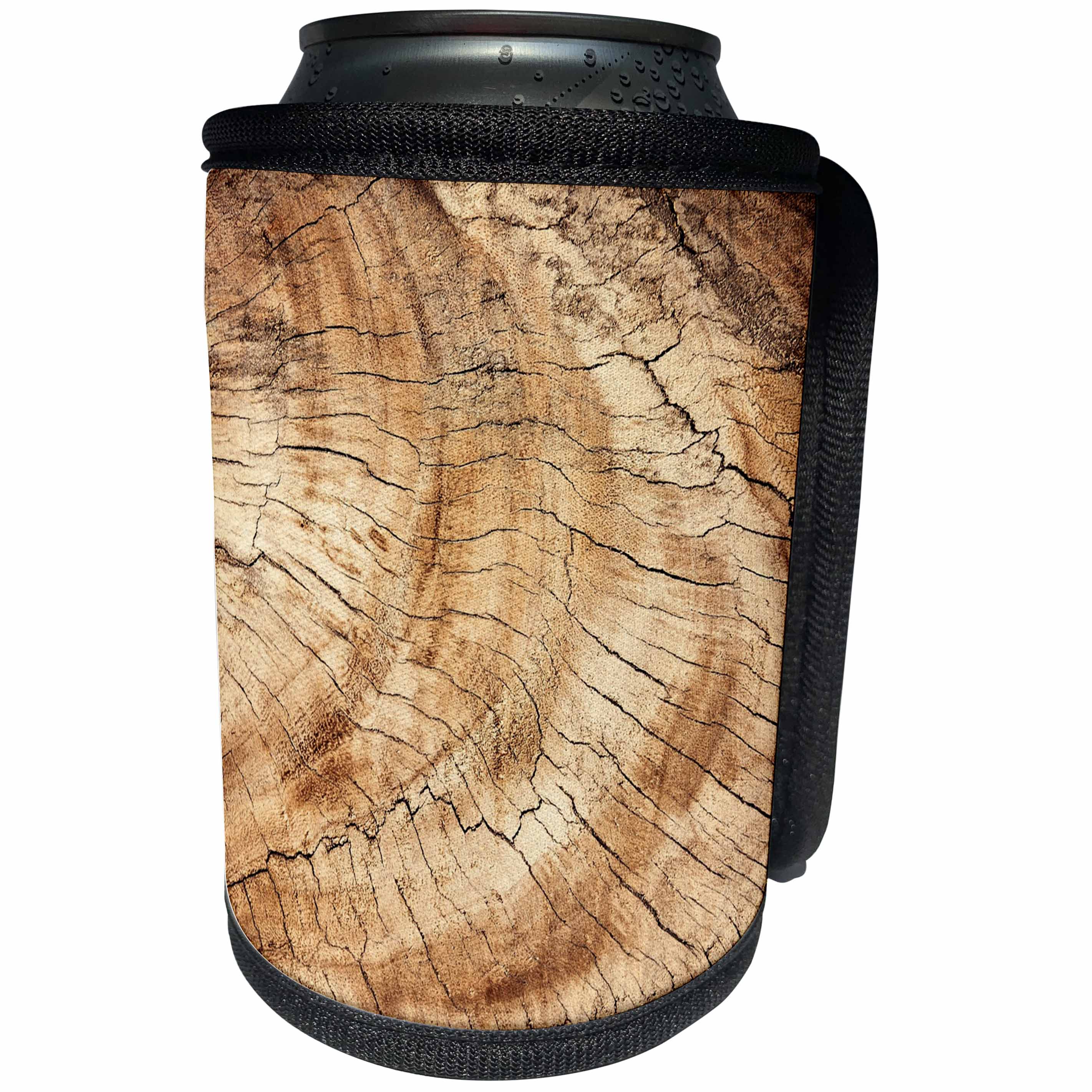 3dRose Textures II - Image of Natural Swirly Wood - Can Cooler Bottle Wrap (cc_256147)