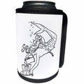 3dRose 1930s and 1940s - Image of Retro Mermaid With Cocktails - Can Cooler Bottle Wrap (cc_256263)