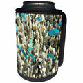 3dRose Sea Life Aqua Fish - Image of Aqua Fish On Ivory Coral Underwater - Can Cooler Bottle Wrap (cc_256302)