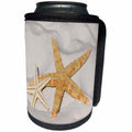 3dRose Sea Life Two Starfish - Image of Two Starfish On The Sand - Can Cooler Bottle Wrap (cc_256312)