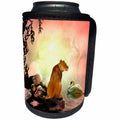 3dRose Heike Köhnen Design Animal - Wonderful lioness in a fantasy world - Can Cooler Bottle Wrap (cc_256351)