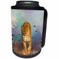 3dRose Heike Köhnen Design Animal - Beautiful lioness - Can Cooler Bottle Wrap (cc_256352)