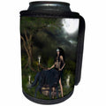 3dRose Heike Köhnen Design Fairies Fairytale - The fairy with wolf in the night - Can Cooler Bottle Wrap (cc_256374)