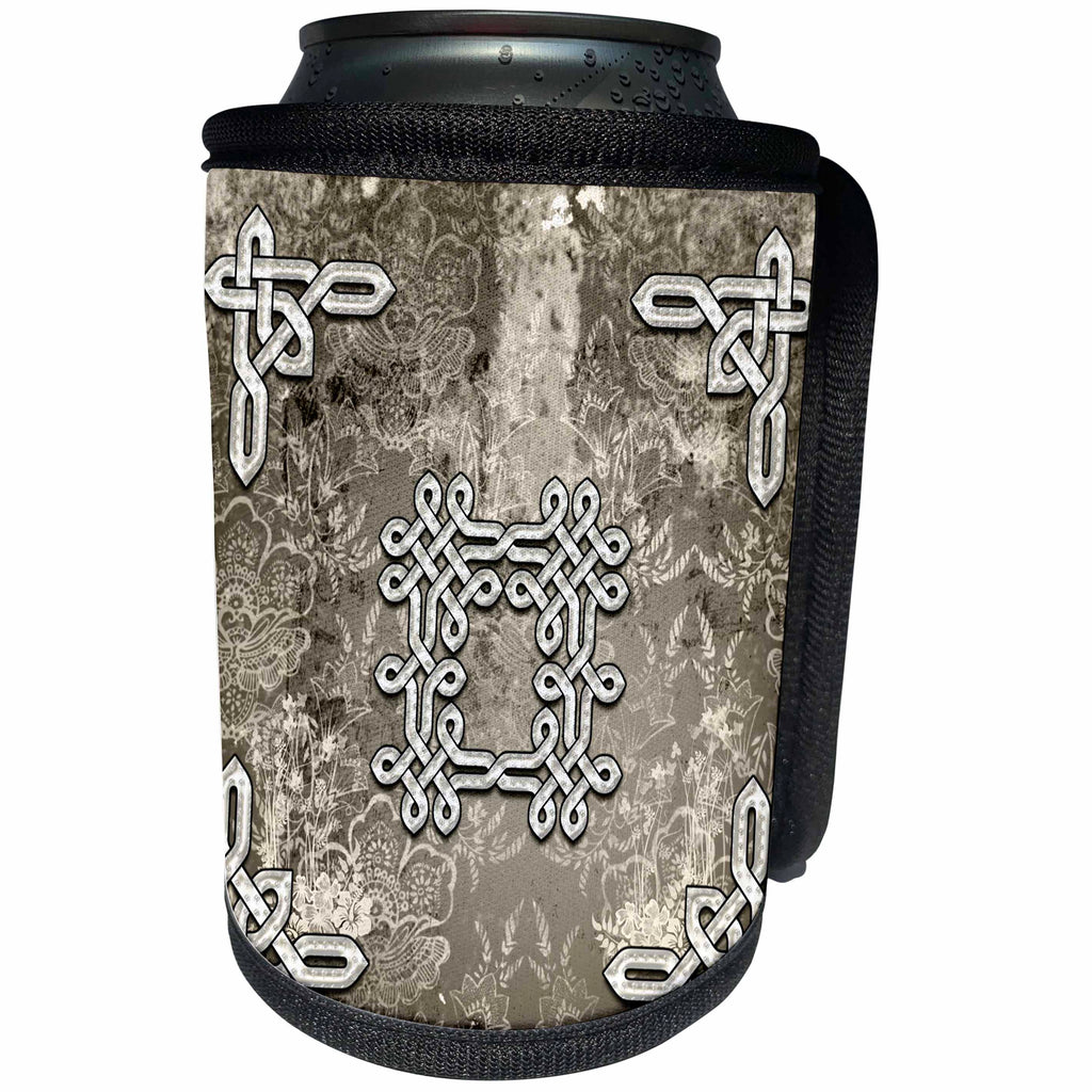 3dRose Heike Köhnen Design Sign Symbol - The Celtic knot on vintage background - Can Cooler Bottle Wrap (cc_256388)