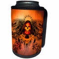 3dRose Heike Köhnen Design Skull - Amazing skull with flying skulls on the background - Can Cooler Bottle Wrap (cc_256390)