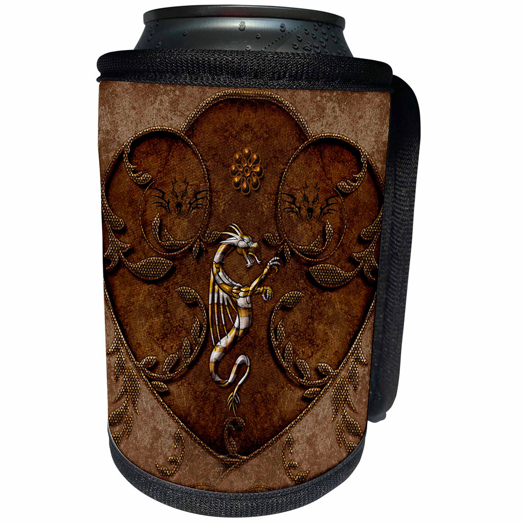 3dRose Heike Köhnen Design Sign Symbol - Wonderful Chinese dragon - Can Cooler Bottle Wrap (cc_256391)