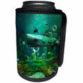 3dRose Heike Köhnen Design Sea Life - Awesome submarine with orca and dolphin - Can Cooler Bottle Wrap (cc_256394)