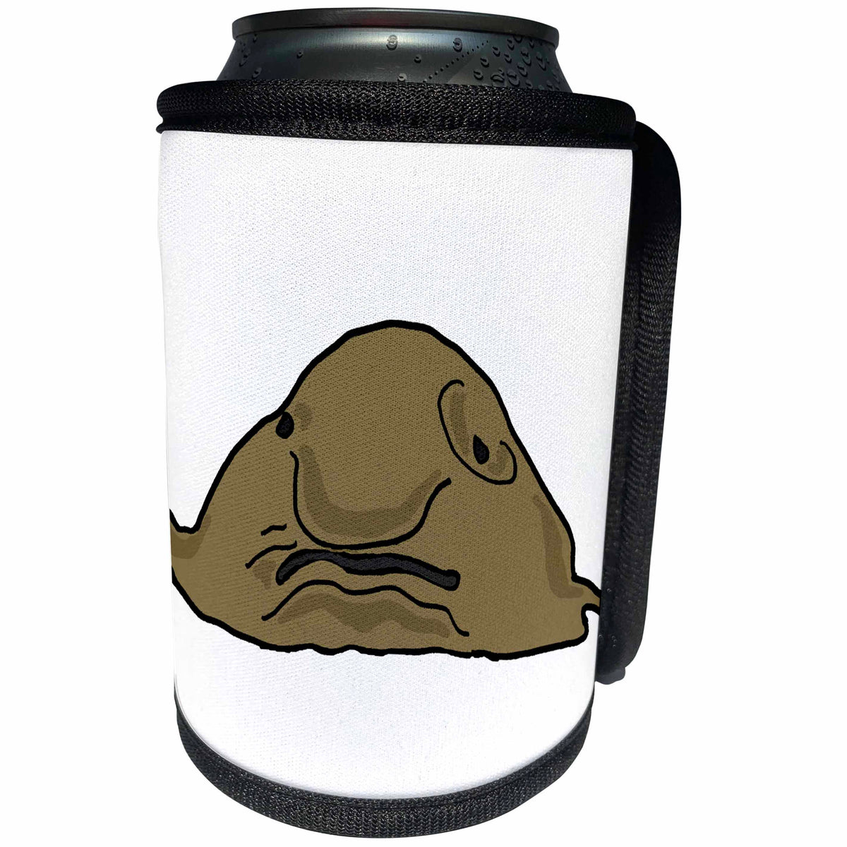 3dRose All Smiles Art Funny - Funny Cute Ugly Blobfish Cartoon Beach Art - Can Cooler Bottle Wrap (cc_256416)