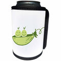 3dRose Xander inspirational quotes - Picture of two peas in a pod on a white background - Can Cooler Bottle Wrap (cc_256530)