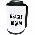 3dRose Xander animal quotes - Beagle mom, picture of a dog paw on a white background - Can Cooler Bottle Wrap (cc_256547)