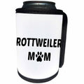 3dRose Xander animal quotes - Rottweiler mom, picture of a dog paw on a white background - Can Cooler Bottle Wrap (cc_256551)
