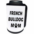 3dRose Xander animal quotes - French Bulldog mom, picture of a dog paw on a white background - Can Cooler Bottle Wrap (cc_256555)
