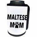 3dRose Xander animal quotes - Maltese mom, picture of a dog paw on a white background - Can Cooler Bottle Wrap (cc_256557)