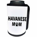3dRose Xander animal quotes - Havanese mom, picture of a dog paw on a white background - Can Cooler Bottle Wrap (cc_256571)