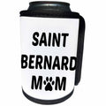 3dRose Xander animal quotes - Saint Bernard mom, picture of a dog paw on a white background - Can Cooler Bottle Wrap (cc_256573)